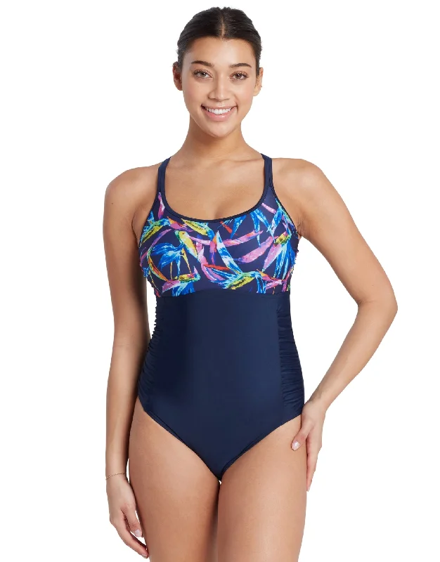 Plus size swimsuits for full hips and thighsNeon Crystal Multiway Swimsuit - Navy/Pink Plus size swimsuits for full hips and thighsNeon Crystal Multiway Swimsuit - Navy/Pink