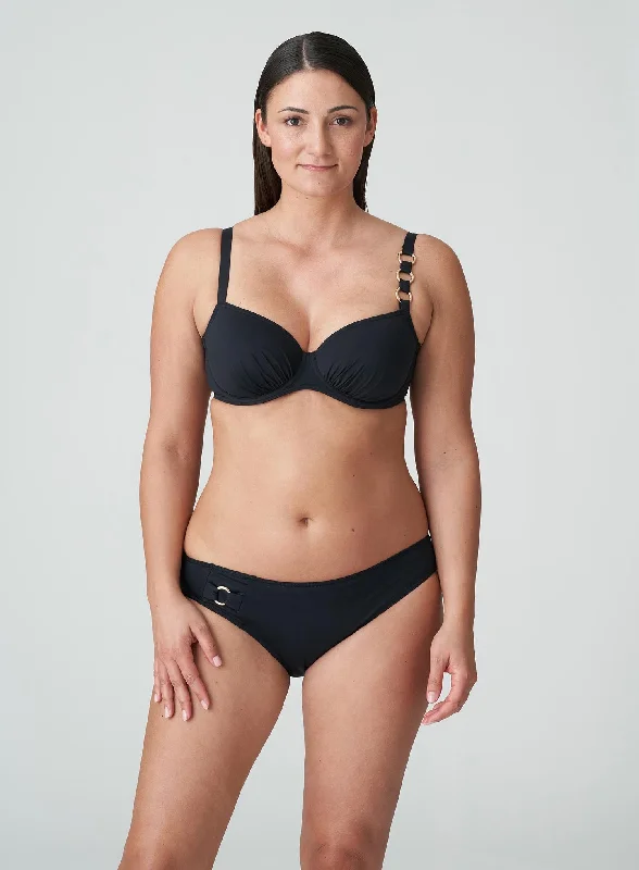 Metallic - finish bikini for a glamorous and eye - catching poolside lookPrimaDonna Swimwear: Damietta Rio Bikini Brief Black Metallic - finish bikini for a glamorous and eye - catching poolside lookPrimaDonna Swimwear: Damietta Rio Bikini Brief Black