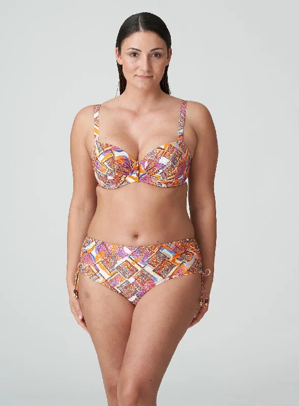 Monokini - style bikini with a unique one - piece - meets - bikini designPrimaDonna Swimwear: Navalato Full Bikini Brief Summer Sunset