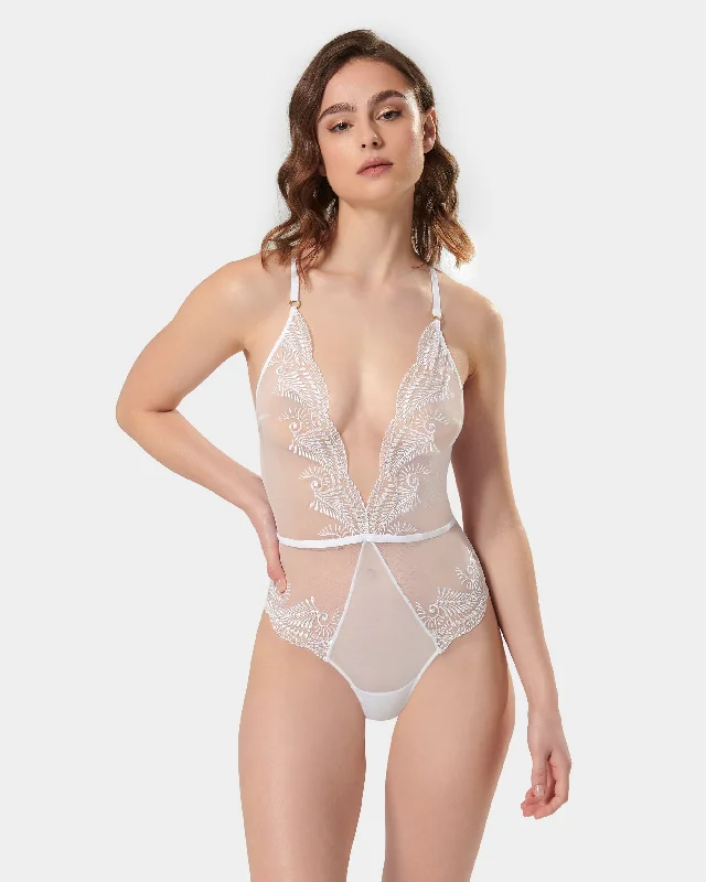 Lace Bodysuits for a Sexy and Elegant Bedroom LookRafaela Soft Body White