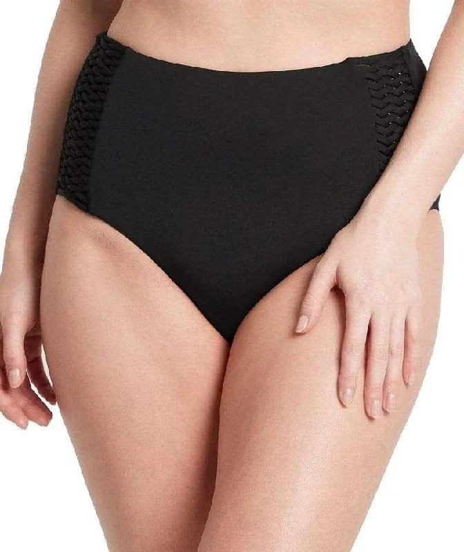 Monokini - style bikini with a unique one - piece - meets - bikini designSea Level Bella High Waist Bikini Brief - Black Monokini - style bikini with a unique one - piece - meets - bikini designSea Level Bella High Waist Bikini Brief - Black