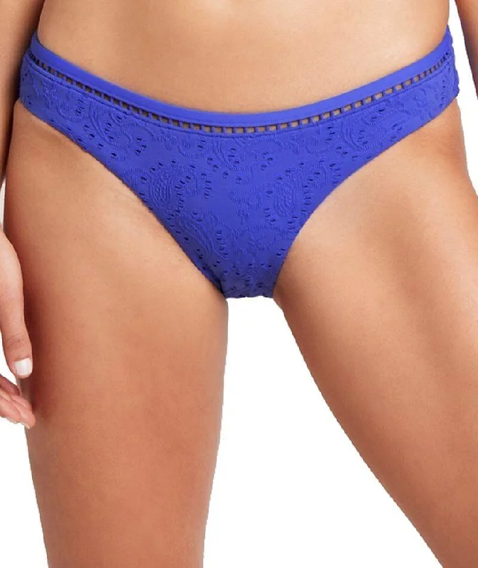Neon - colored bikini to stand out on the beachSea Level Chantilly Hipster Bikini Brief - Azure Neon - colored bikini to stand out on the beachSea Level Chantilly Hipster Bikini Brief - Azure