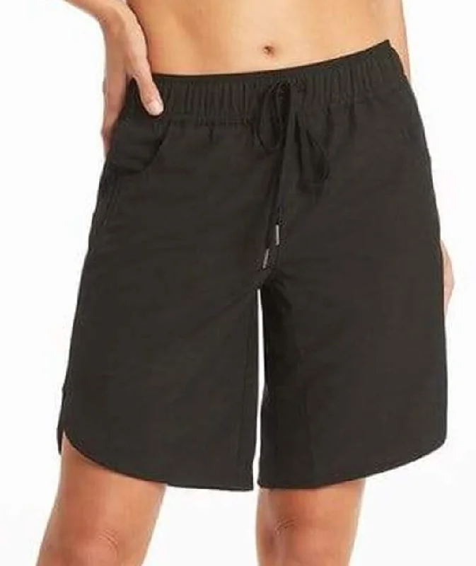 Tie - side bikini bottoms for an adjustable and stylish fitSea Level Eco Essentials 9" Swim Boardshort - Black Tie - side bikini bottoms for an adjustable and stylish fitSea Level Eco Essentials 9" Swim Boardshort - Black