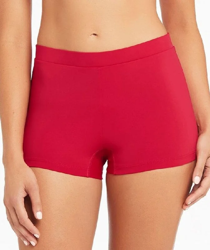 String bikini for a minimalistic and sexy beach styleSea Level Eco Essentials Katie Boyleg Swim Pant - Red