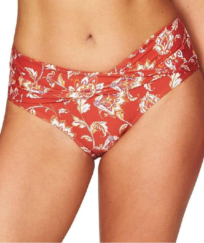 Sports bikini for high - intensity water activities like surfingSea Level Namaste Twist Band Mid Bikini Brief - Tuscan Sun