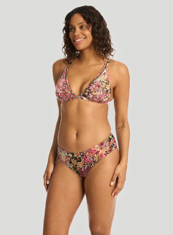 Convertible bikini that can be worn in multiple styles for versatilitySea Level: Wildflower Mid Bikini Pant Pink Convertible bikini that can be worn in multiple styles for versatilitySea Level: Wildflower Mid Bikini Pant Pink