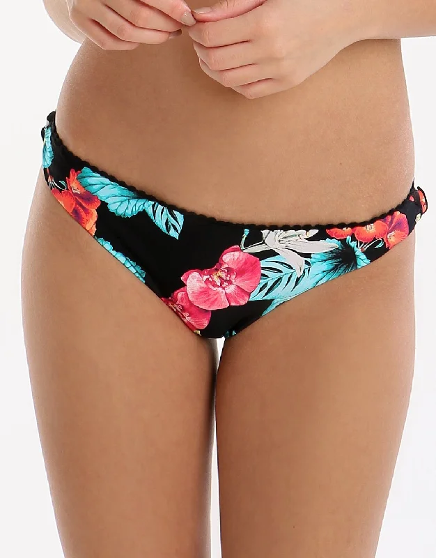 Long - line bikini top for added support and a fashionable lookIsland Vibe Brazilian Pant - Black