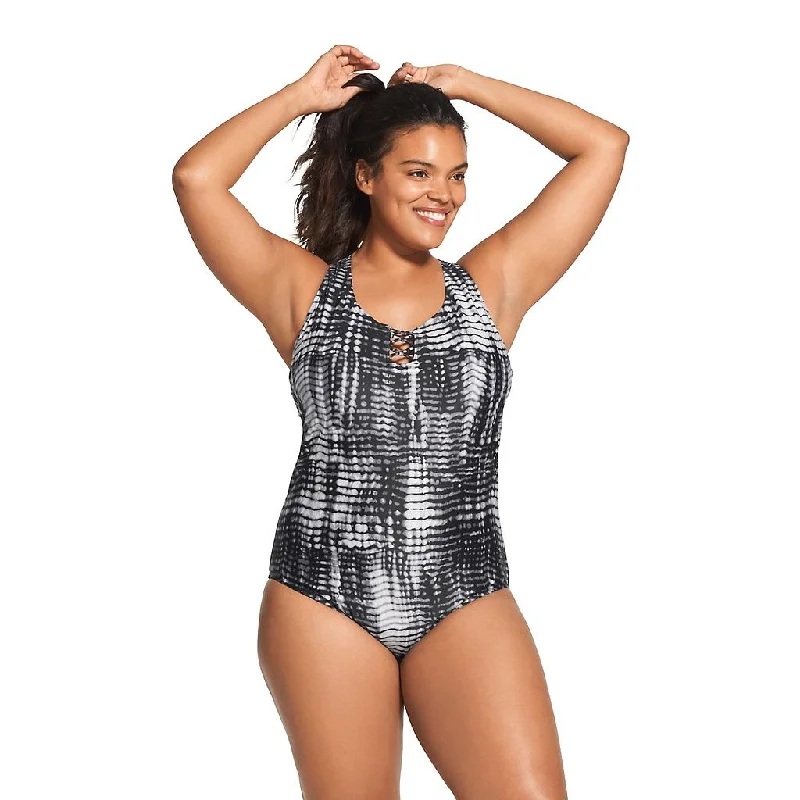 Plus size swimwear for cruise ship vacationsSpeedo Knotted Crisscross One Piece