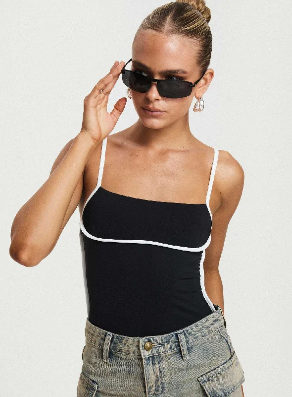 Metallic Bodysuits for a Glitzy and Glamorous Night OutSylas Bodysuit Black