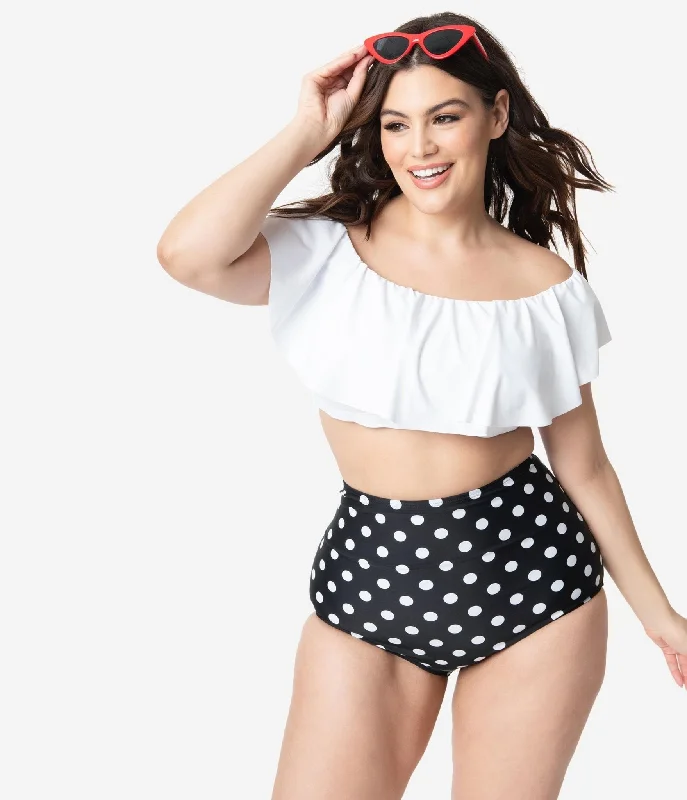 Plus size pool party outfits for womenUnique Vintage Plus Size White Ruffled Ramona Swim Top Plus size pool party outfits for womenUnique Vintage Plus Size White Ruffled Ramona Swim Top