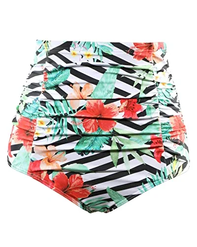 Tie - side bikini bottoms for an adjustable and stylish fitVintage Ruched Bikini Bottoms for Women Tummy Control Swim Shorts Tankini Briefs Tie - side bikini bottoms for an adjustable and stylish fitVintage Ruched Bikini Bottoms for Women Tummy Control Swim Shorts Tankini Briefs