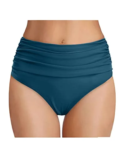 Neon - colored bikini to stand out on the beachWomen's High Waisted Bikini Bottom Tummy Control Ruched Swim Bottom Neon - colored bikini to stand out on the beachWomen's High Waisted Bikini Bottom Tummy Control Ruched Swim Bottom